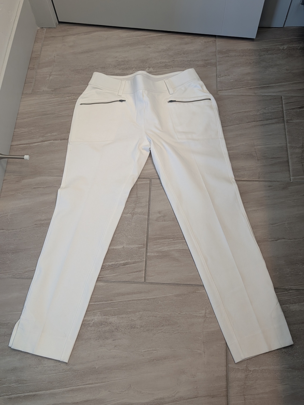 Women's White Slim Dress Pants